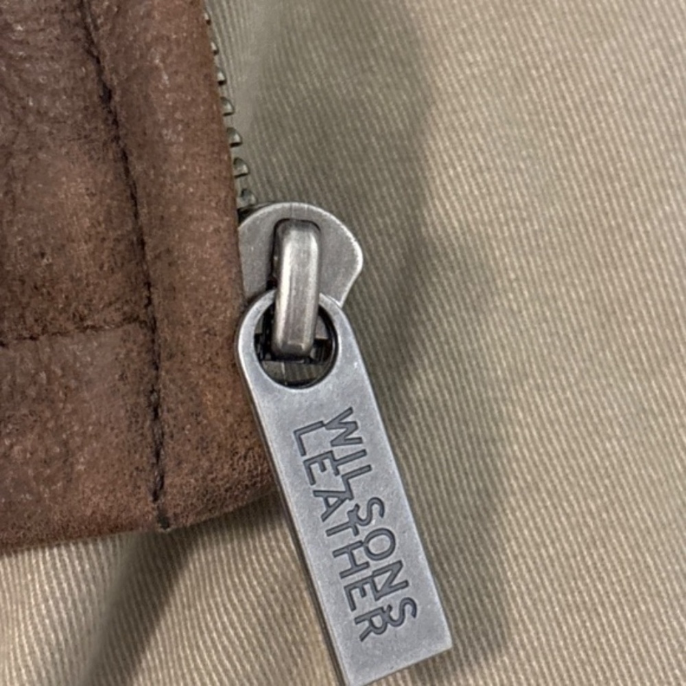 Wilson’s Rustic Brown Leather Bomber Jacket - Picture 7 of 10